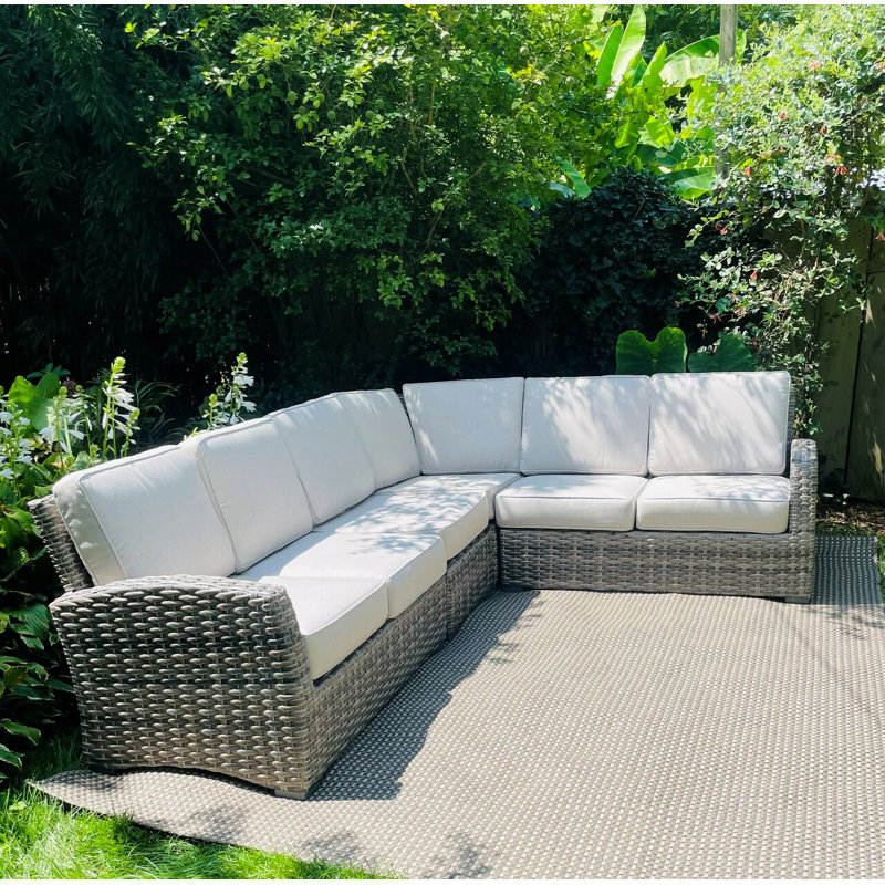 Canapé modulaire d'extérieur avec coussins Bazel