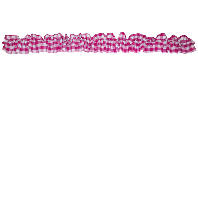 Cantonnière à carreaux sur mesure, L 58 po x L 5 po, Fuchsia