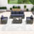 6 Piece Rattan Seating Group with Cushions-2029426065