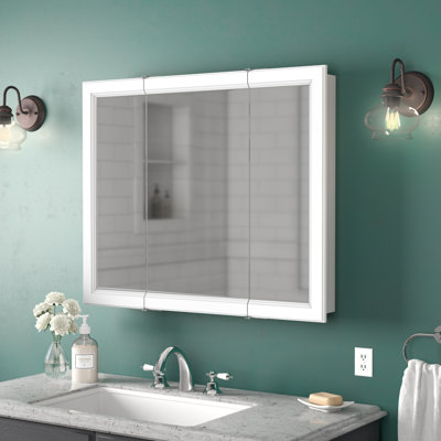 Searle Medicine Cabinet - Bathroom Wall Cabinet with Framed Mirrored Doors