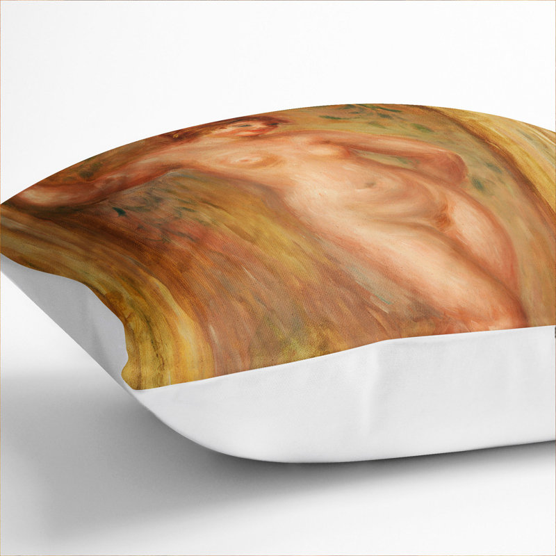 Square Cushion, 40cm H x 40cm W x 15cm D, White