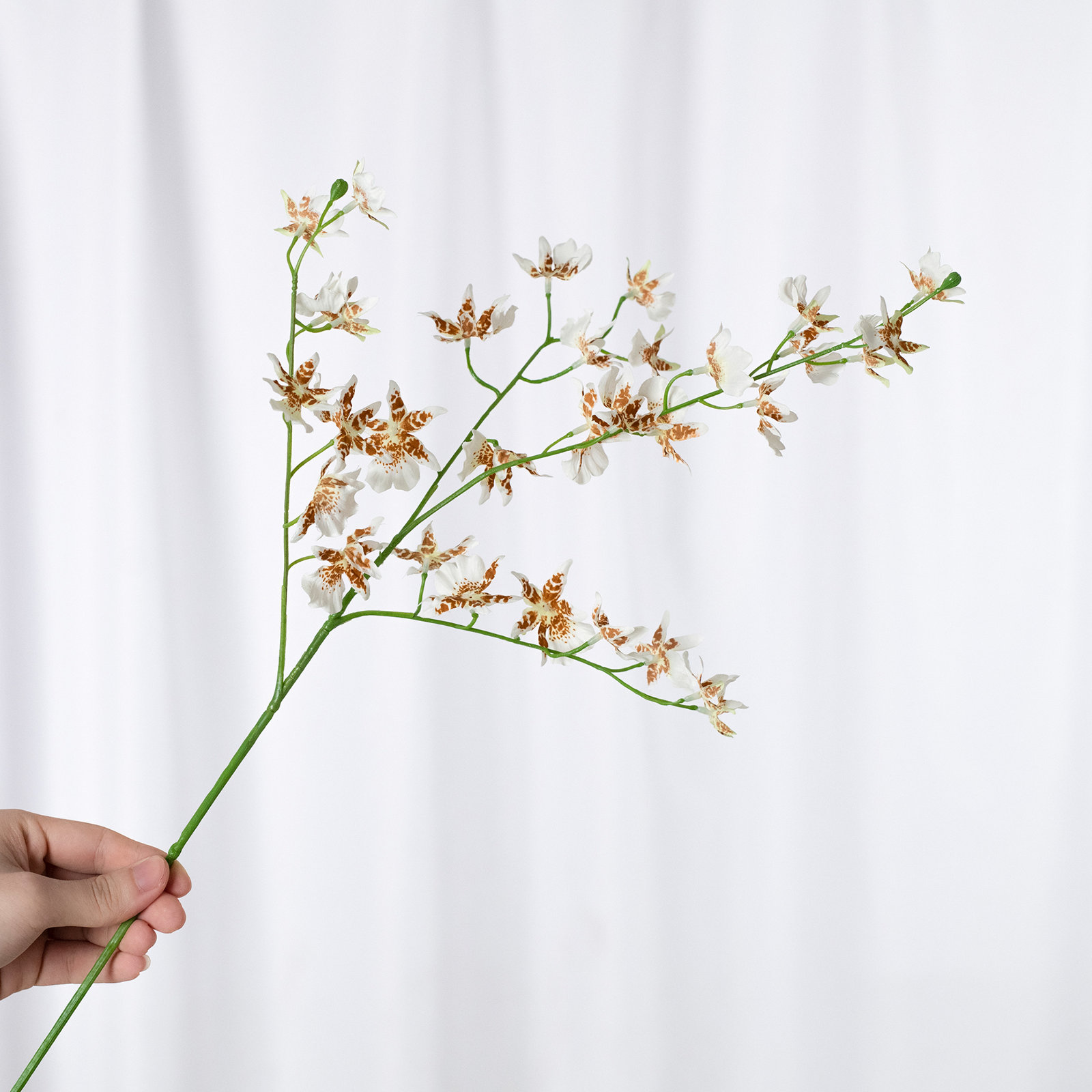 Creamy white Decorative Artificial Cherry Blossom, 31.59" x 4", White-Brown