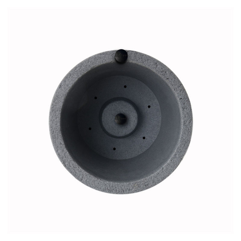 20" Tall Gray Recycled Material Self-Watering Outdoor Planter Set