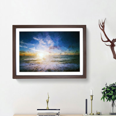 Abstract Beach in San Diego - Picture Frame Graphic Art Print