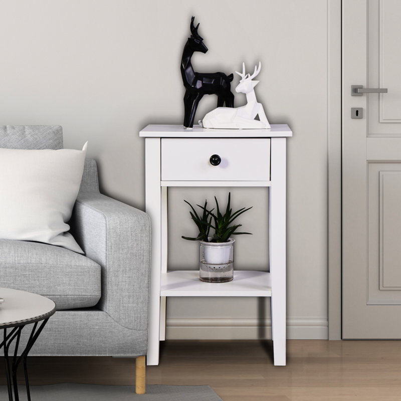 Table blanche élégante avec rangement - rehausse l'élégance du charme de la pièce