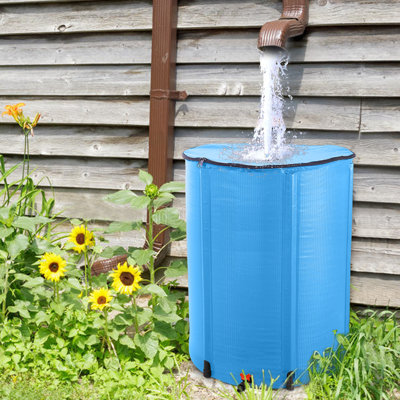 Weather Resistant Plastic Foldable Drainable Rain Barrel