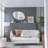 Iron Frame Vertical Oval Mirror