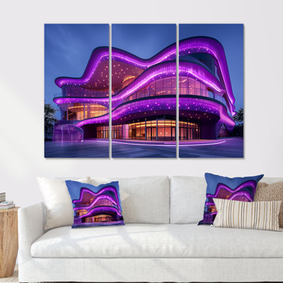 Neon Lights Concert Halls - Concert Halls Wall Art Set