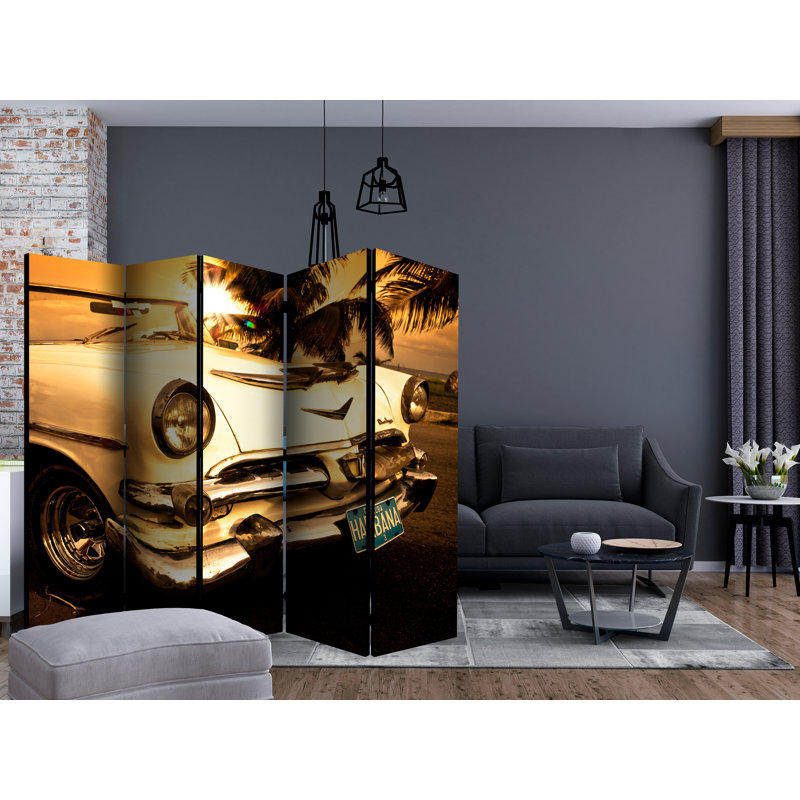 Derouen 225cm W x 172cm H 5 - Panel Folding Room Divider