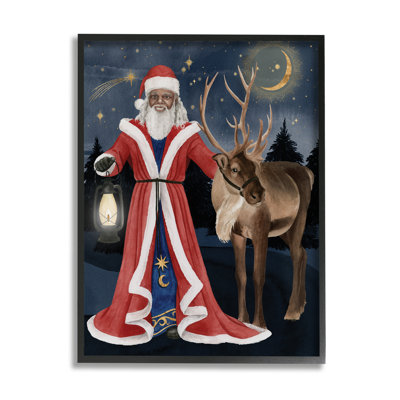 Père Noël sous la nuit, lanterne d'hiver