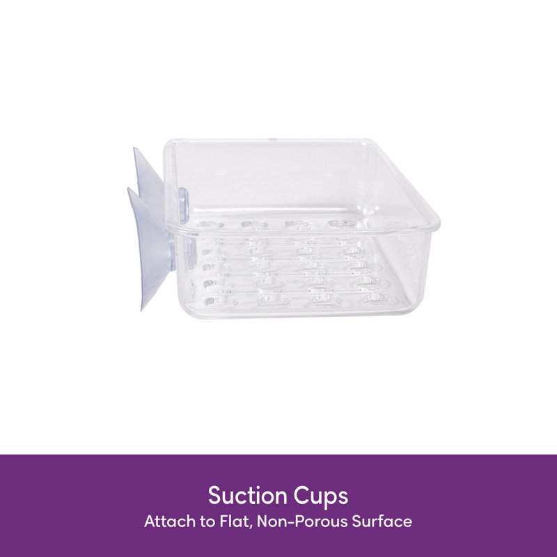 Plastic Suction Cup Soap or Sponge Dish - Basics by Wayfair™