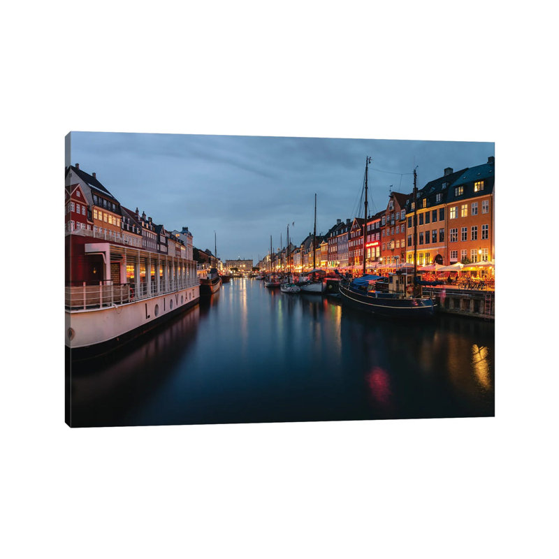 Nightly Harbour by Fabian Fortmann - Wrapped Canvas Print, 101.6 cm H x 66.04 cm W x 3.175 cm D