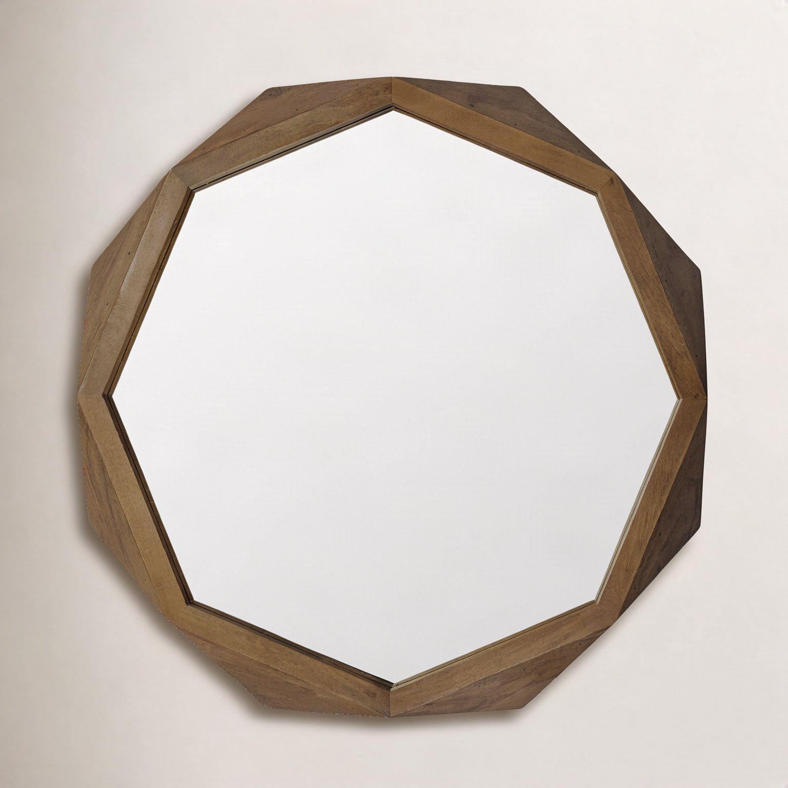 Jo Accent Mirror, 41" x 41", Brown