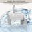 30 Inch Kitchen Laundry Sink Solid Surface Sink with Standing Storage Cabinet