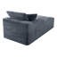 Canapé modulaire gris en velours côtelé, fauteuil d'appoint sans accoudoirs pour salon-847027081