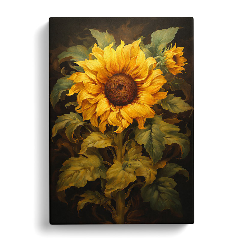 Sunflower Classicism - Wrapped Canvas, 60cm H x 40cm W x 3cm D