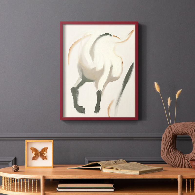 ANIMALS Series CECLXIX - Impression encadrée de qualité supérieure - Prêt à être accroché - Aucun clou requis, Rouge