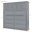 Lit escamotable double gris avec armoires supérieures, armoire-lit escamotable peu encombrante-124443139-124443140