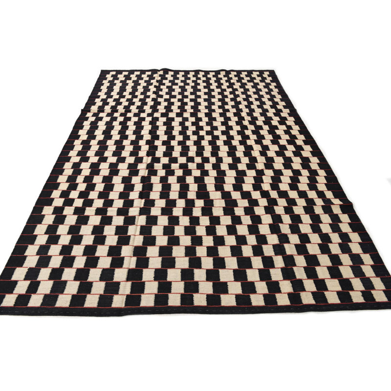 Tapis noir et blanc Jessen