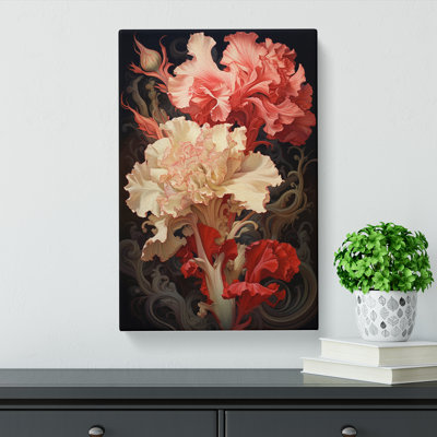 Carnation Flower Rococo - Wrapped Canvas