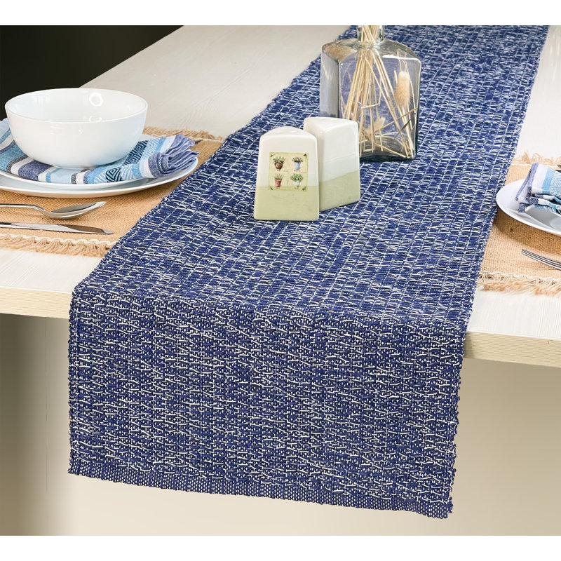 HONEYCOMB TABLE RUNNER, Blue