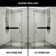 Winslow 46" W x 35" D x 74" H Sliding Frameless Shower Enclosure with 3/8  Clear Glass