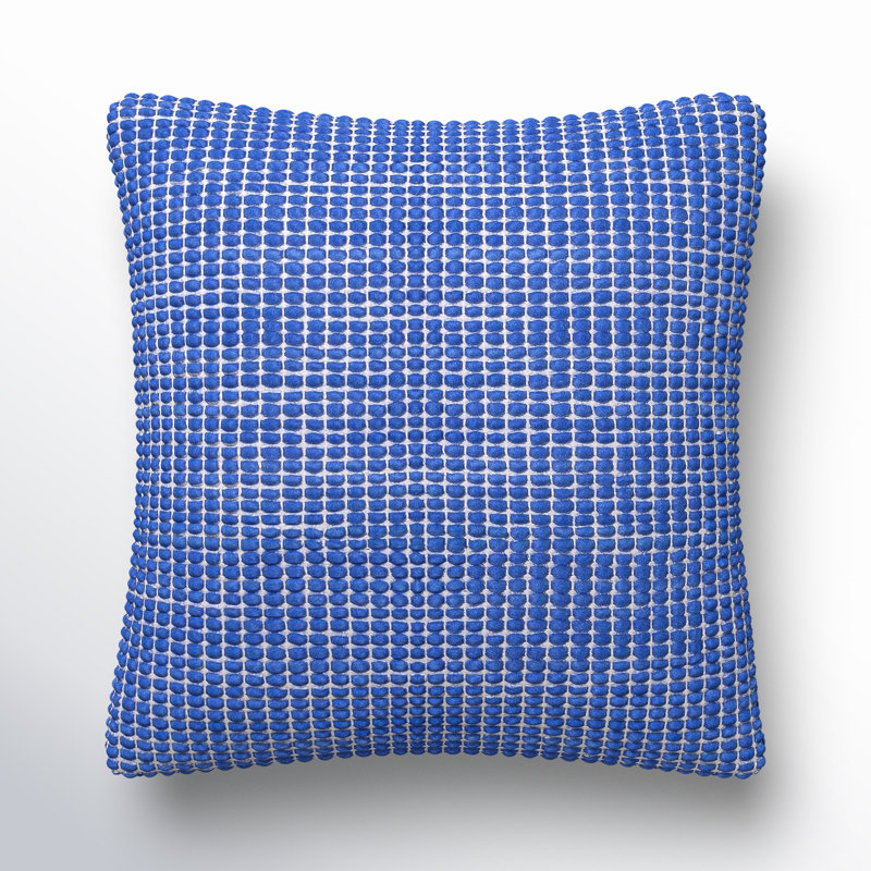 Coussin Waverly, Duvet, Bleu, 20 po x 20 po