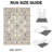 5' x 7' Beige Blue Vintage Medallion Area Rug for Living Room Bedroom