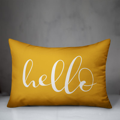 Textual Outdoor Throw Pillow