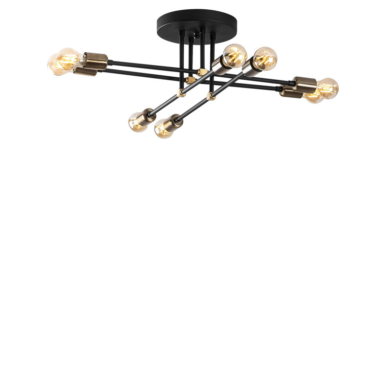 Paulie 8 - Light Sputnik Chandelier, Black