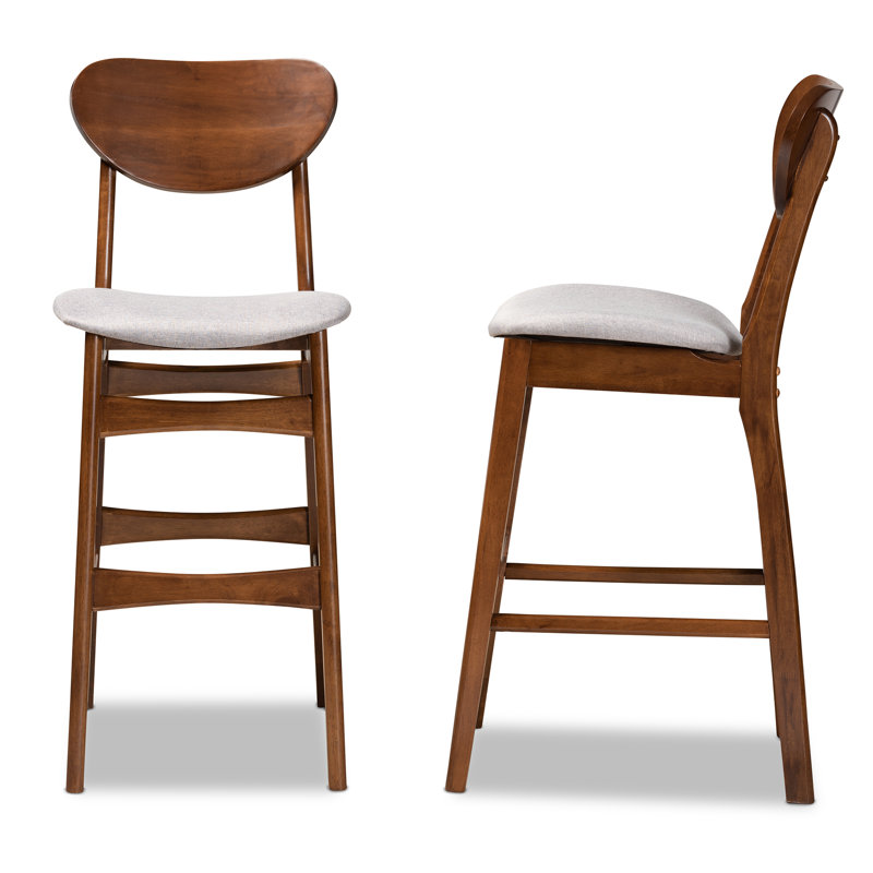Solid Wood Counter Stool, Gray