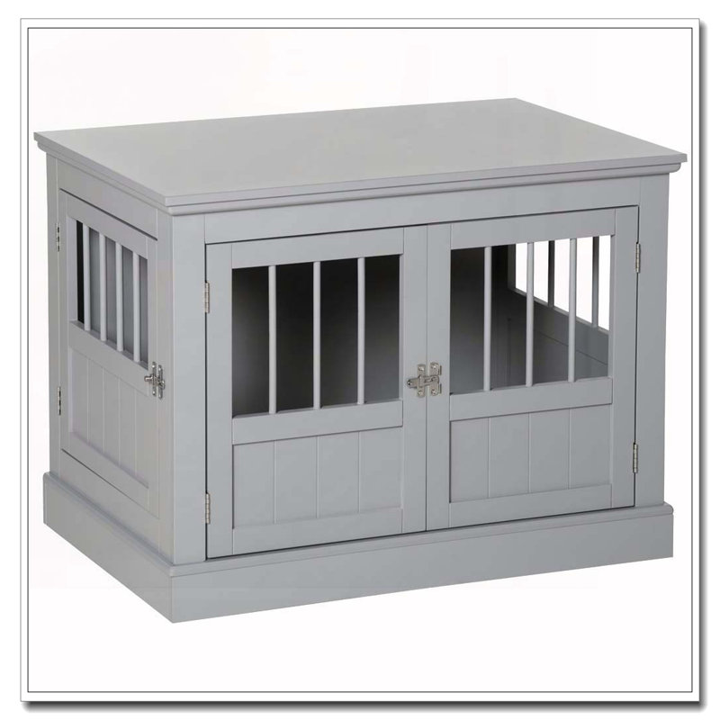 Dog Crate End Table with Triple Doors