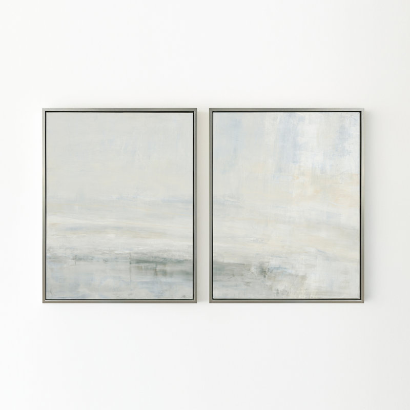 "Haven" par Carol Benson-Cobb 2 pièces, Argent argent, H 49,5 po x l 75 po