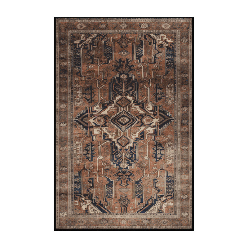 Tapis brun lavable à la machine, Tapis de couloir 2 pi x 5 pi