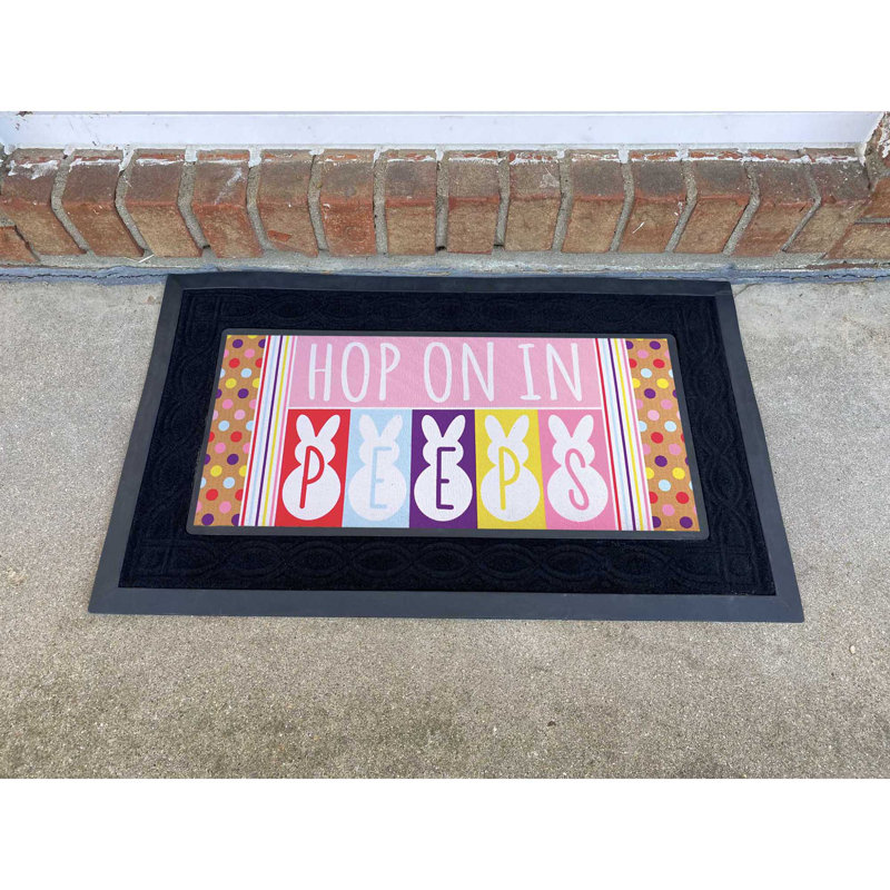 Doormat Insert Hop In Peeps 22x10