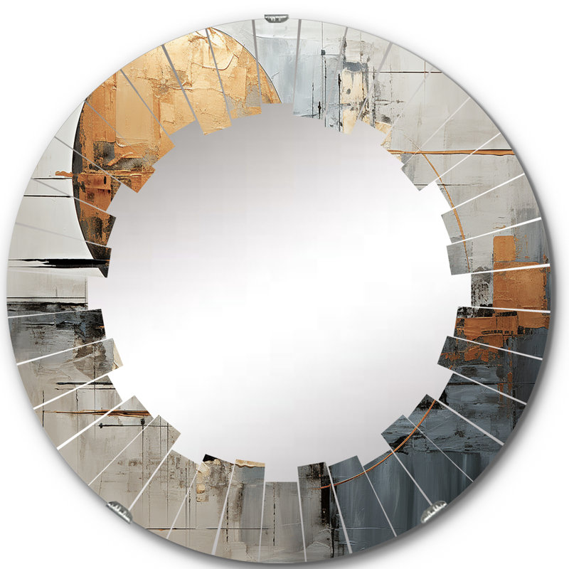 Kulun - Miroir mural moderne rond, 24 po x 24 po