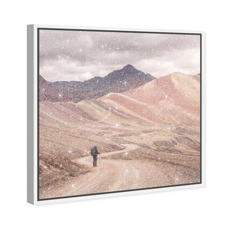 On My Way by Oliver Gal, 31" H x 31" W, White Floater Frame