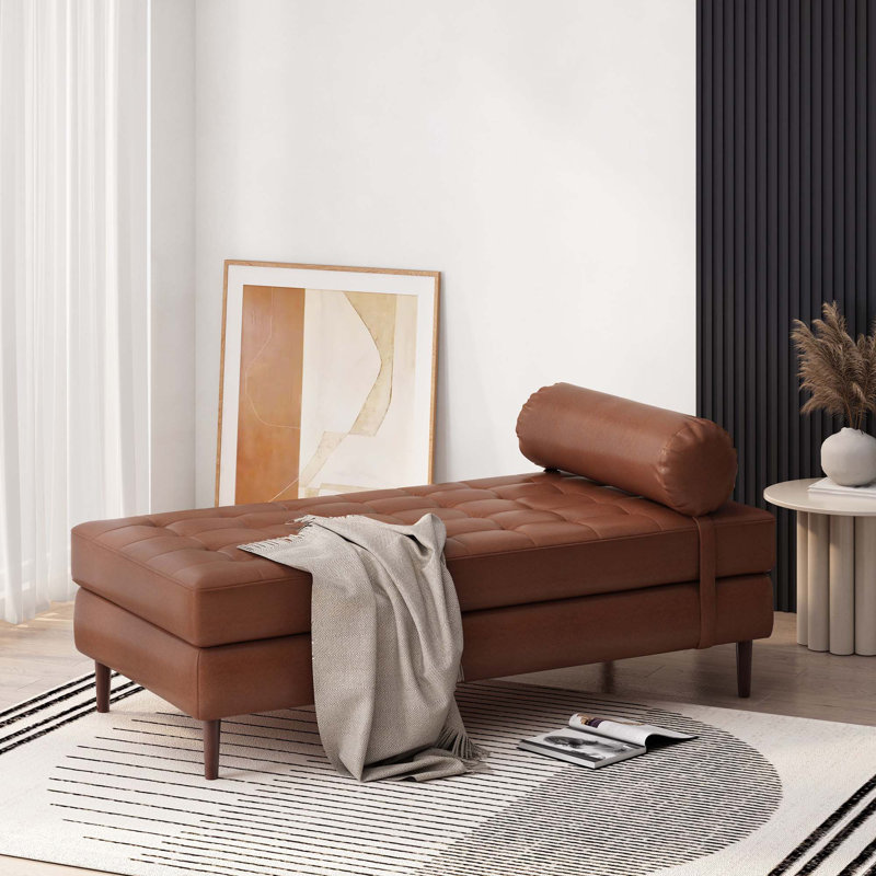 Chaise longue moderne, Marron clair