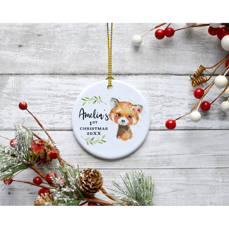 Ornement boule ronde Panda