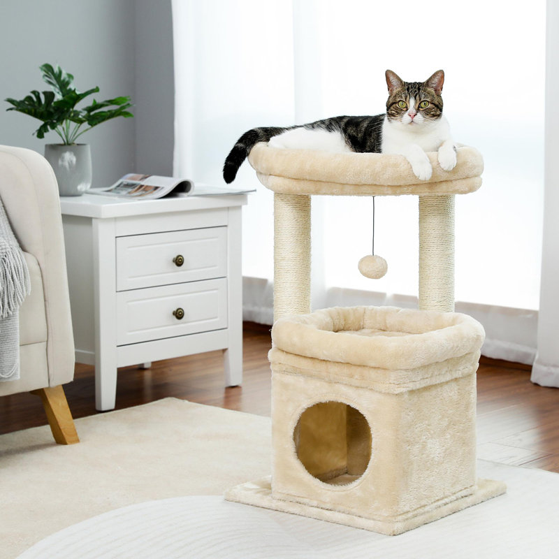 Tour pour chat d'intérieur en sisal, Beige