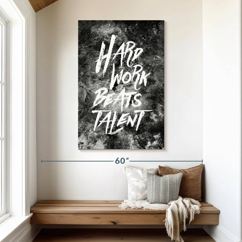 Tergel «Hard Work Beats Talent», H 48 po x l 32 po