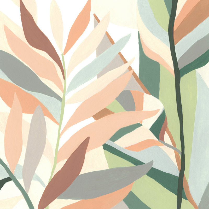 «Soft Tropicals I», peinture sur toile tendue, H 12 po x l 12 po