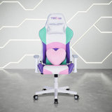 Techni Sport Adjustable Reclining Ergonomic Swiveling PC & Racing Game Chair in Kawaii