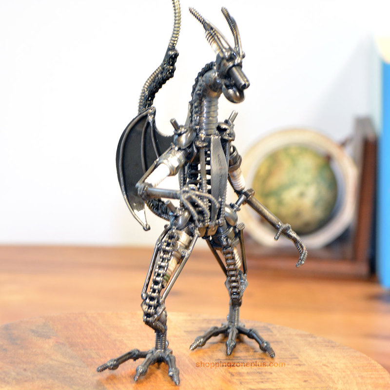 Figurine en métal à débris dragon Ashmont