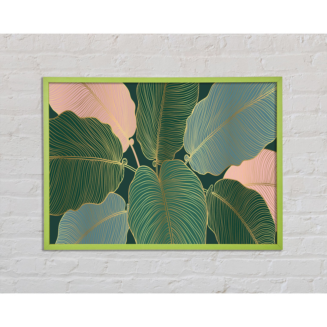 Aleni Palm Leaf Gold Lines - Druck