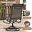 6-Person Rectangular Patio Dining Set With 360° Swivel Textilene Rocking Chairs-387190652