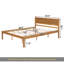 Base de lit plateforme avec tête de lit, support à lattes de bois, aucun sommier requis, grand lit, Oka-982498672-982498675