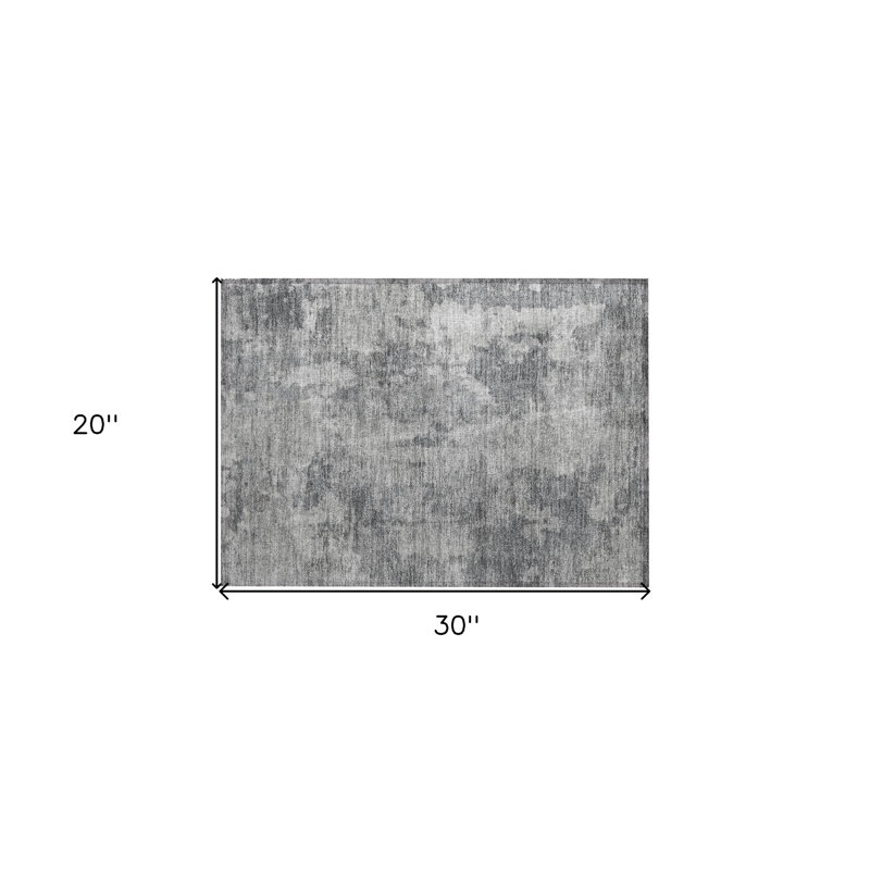 Tapis extérieur lavable antidérapant 2 pi x 3 pi gris