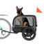 Remorque pliable noire pour chien de taille moyenne ou grande avec rideau imperméable-115604599