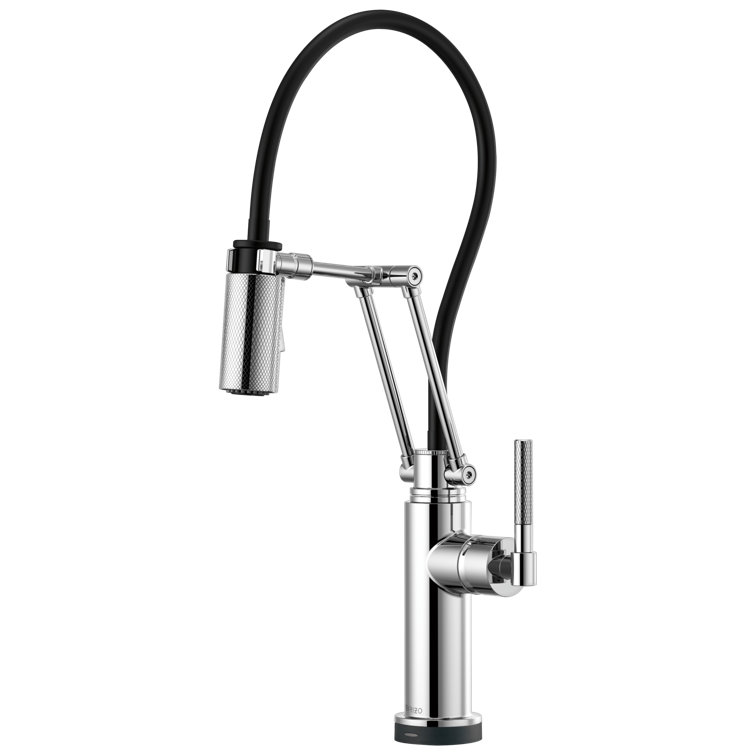 Litze® Pull Down SmartTouch® Single Handle Kitchen Faucet with Accessories